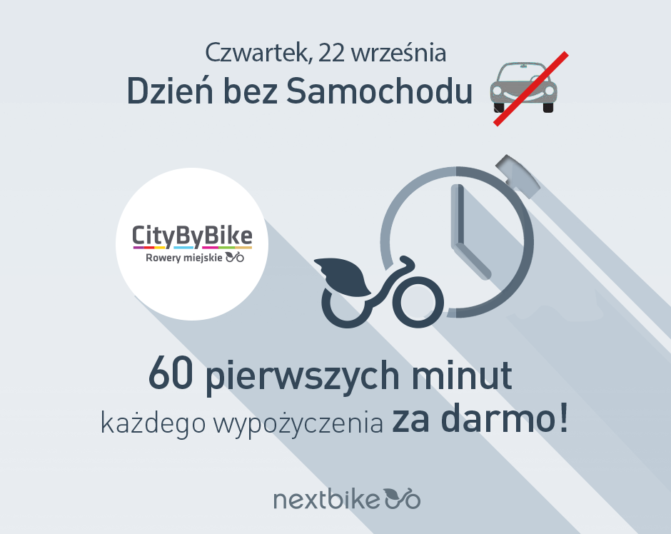 Rowerowy „Dzień bez samochodu” w Katowicach: Pierwsza godzina wypożyczenia „City by bike” za darmo, prezentacja rowerów dziecięcych i familijnych